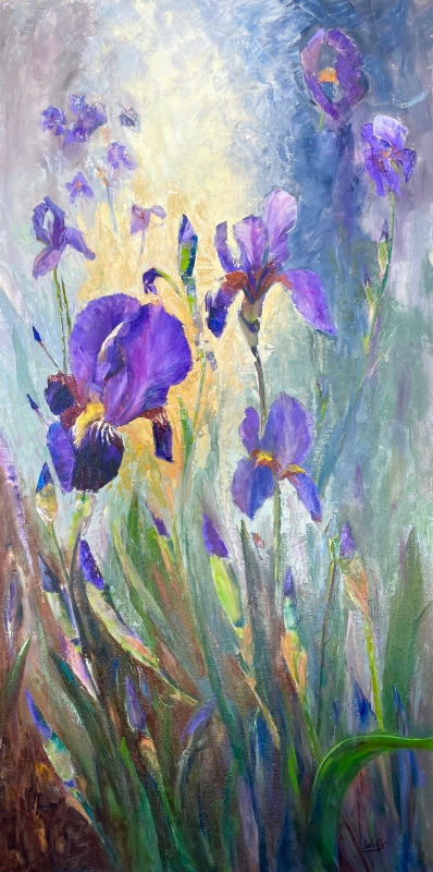 Iris Invasion by artist Linda Wells